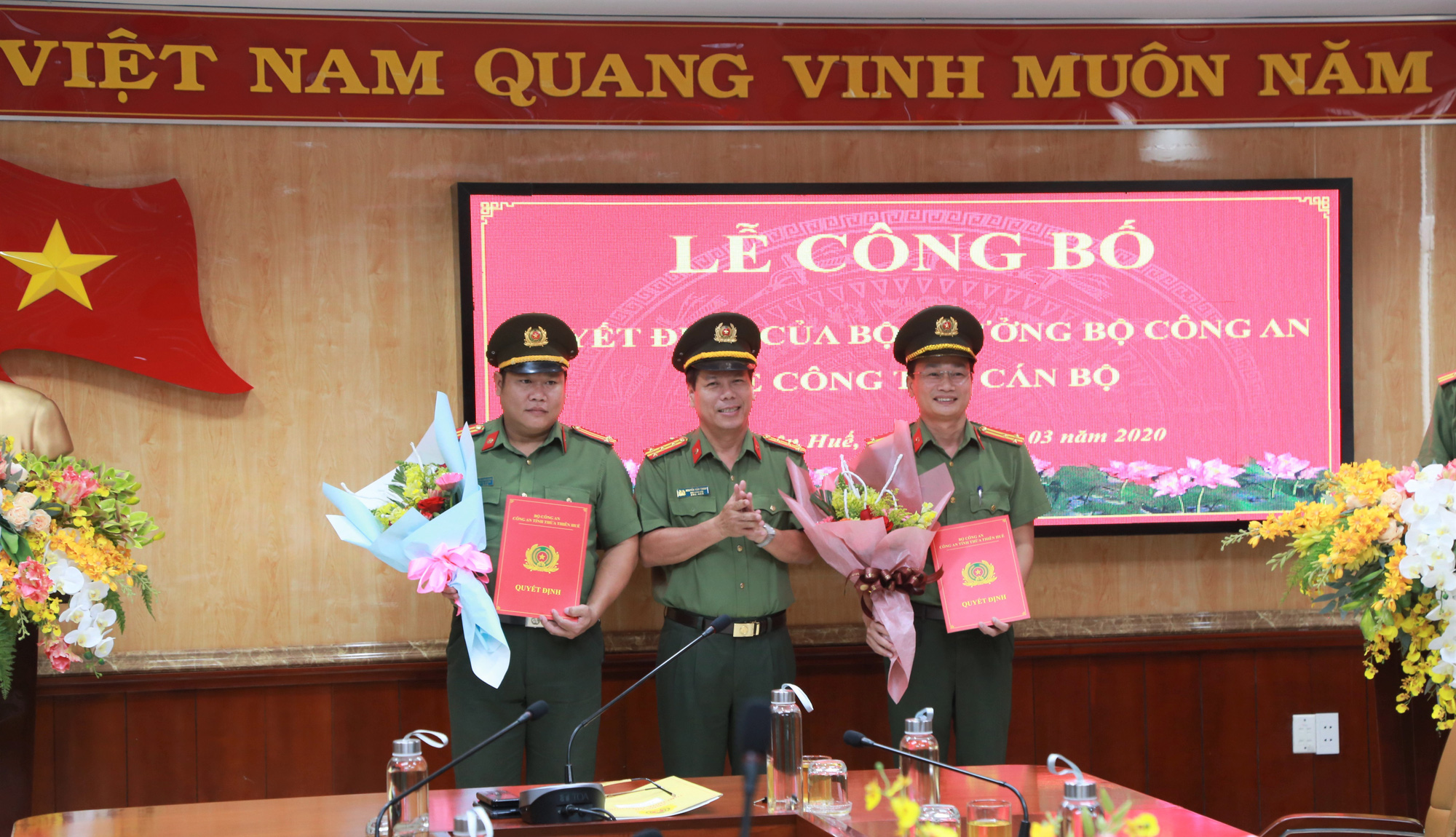 Công an Thừa Thiên - Huế điều động, bổ nhiệm hàng loạt cán bộ