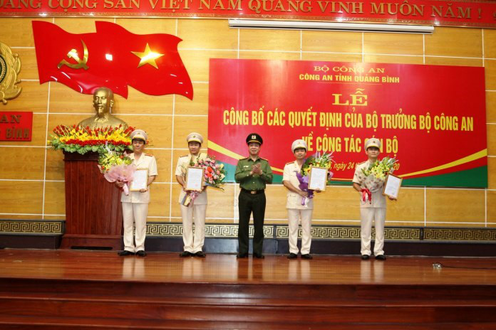 Công an Quảng Bình điều động và bổ nhiệm 7 cán bộ, lãnh đạo chủ chốt