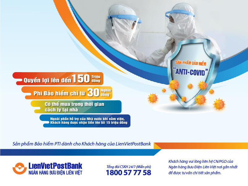 LienVietPostBank triển khai gói bảo hiểm ANTI - COVID - Ảnh 1.