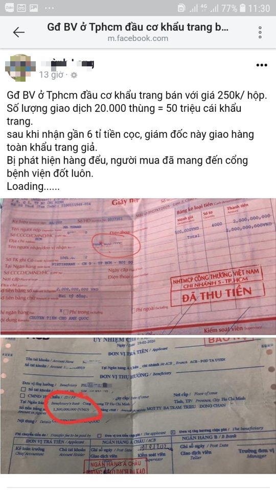 Vì sao không khởi tố vụ giám đốc Bệnh viện quận Gò Vấp bị tố đầu cơ khẩu trang?
