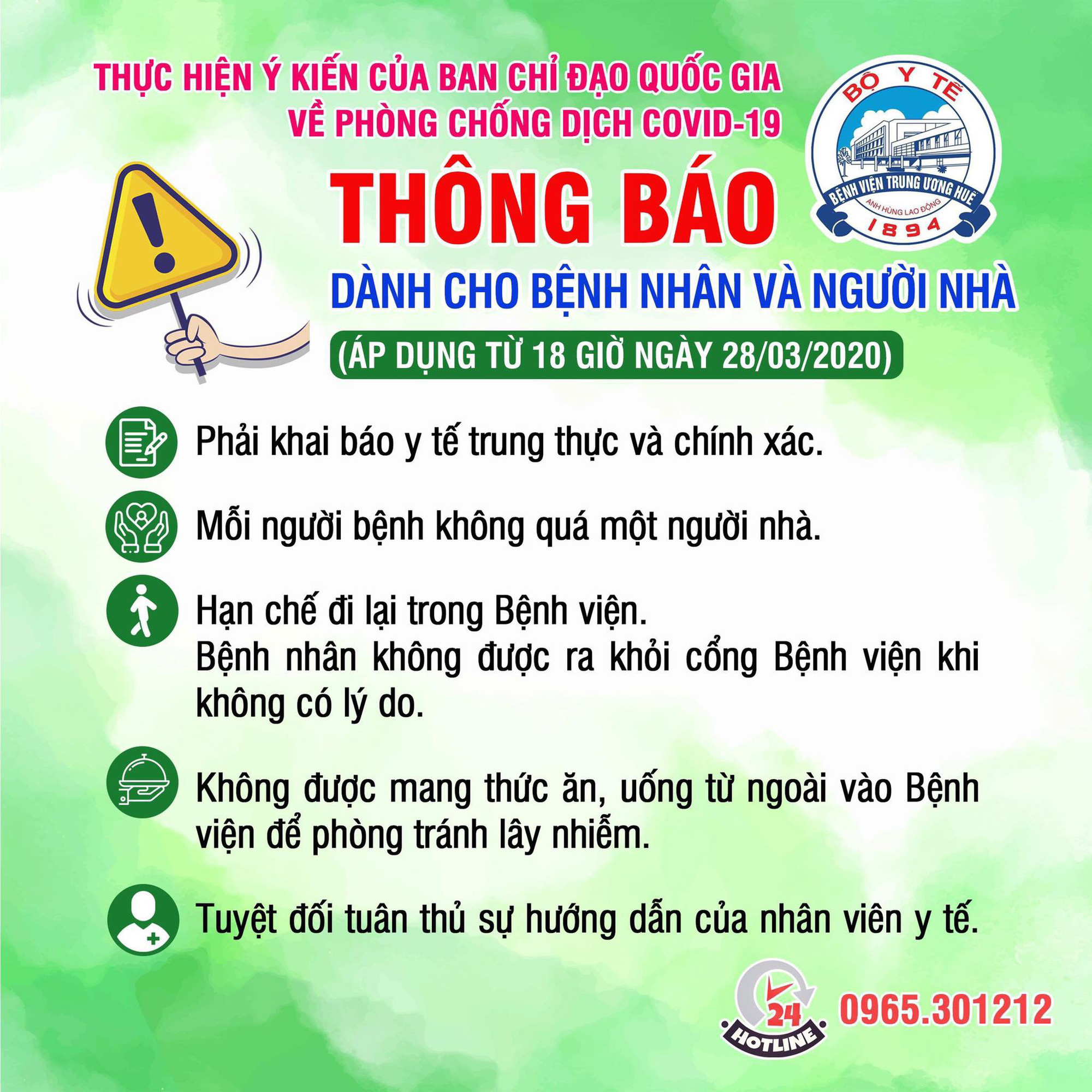 Cấm v&agrave;o thăm bệnh, nh&acirc;n vi&ecirc;n y tế kh&ocirc;ng được ra ngoại tỉnh - Ảnh 1.