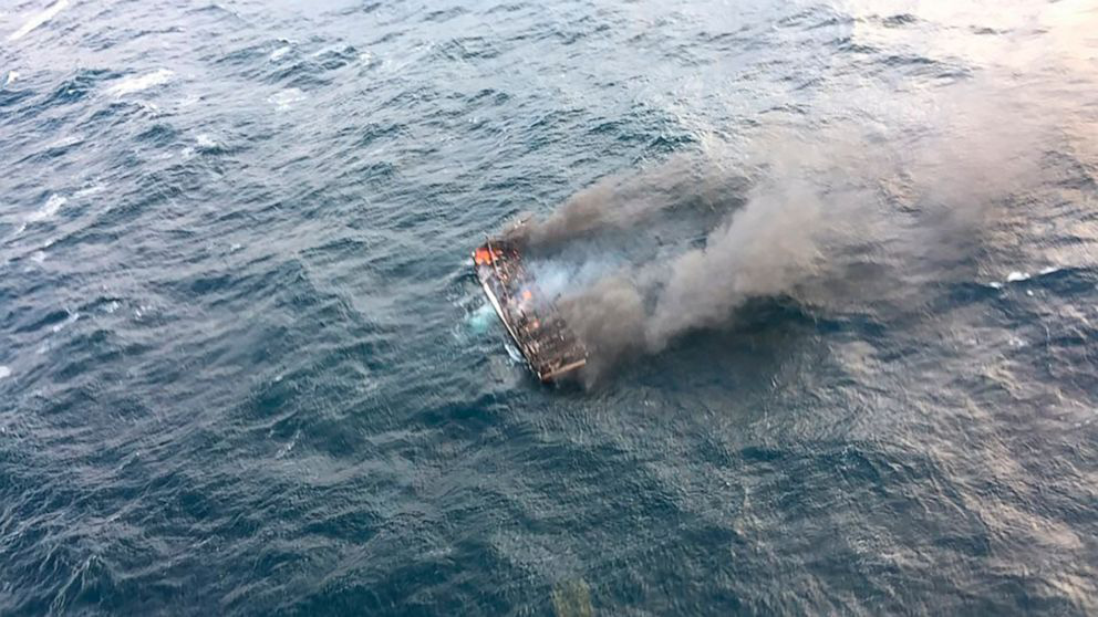 5 người Việt mất tích trong vụ cháy tàu cá ngoài khơi đảo Jeju