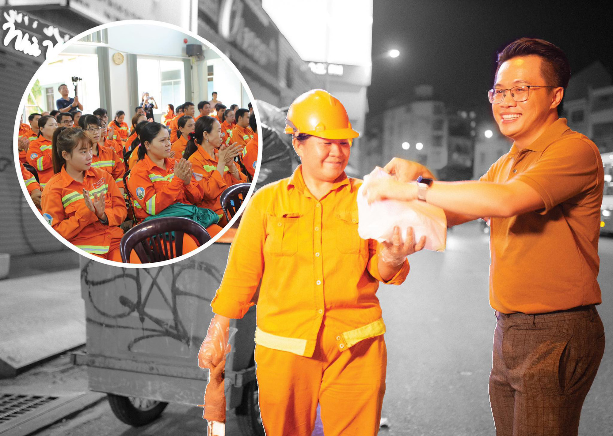 Nữ công nhân bất ngờ khi được nhận quà giúp phòng dịch Covid-19