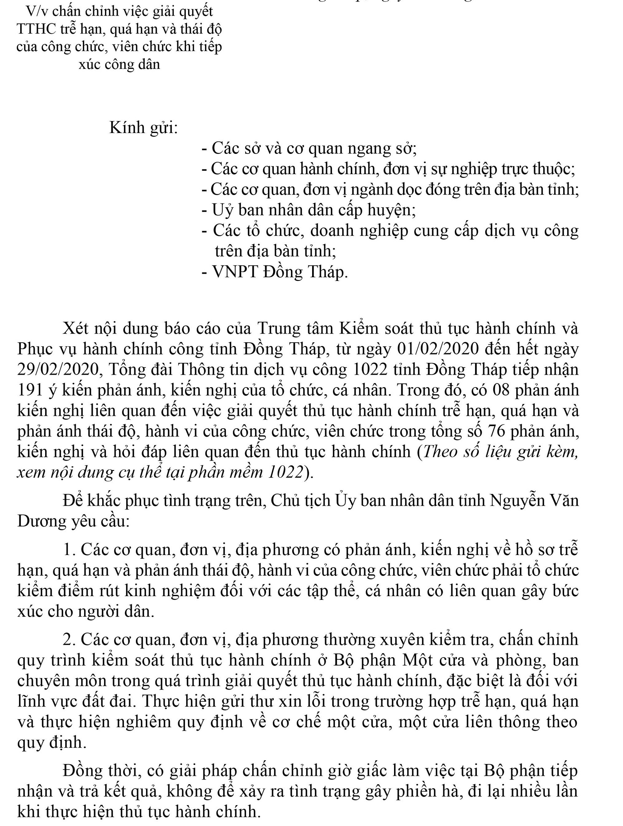 Chủ tịch Đồng Th&aacute;p y&ecirc;u cầu &ldquo;xử&rdquo; 5 huyện, thị do để d&acirc;n bức x&uacute;c - Ảnh 1.