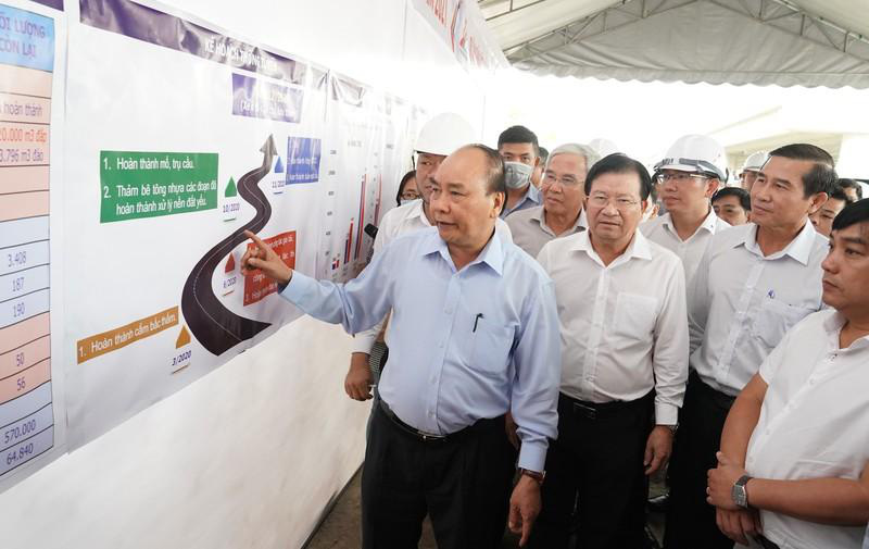 Thủ tướng kiểm tra tiến độ cao tốc Trung Lương – Mỹ Thuận - Ảnh 1.