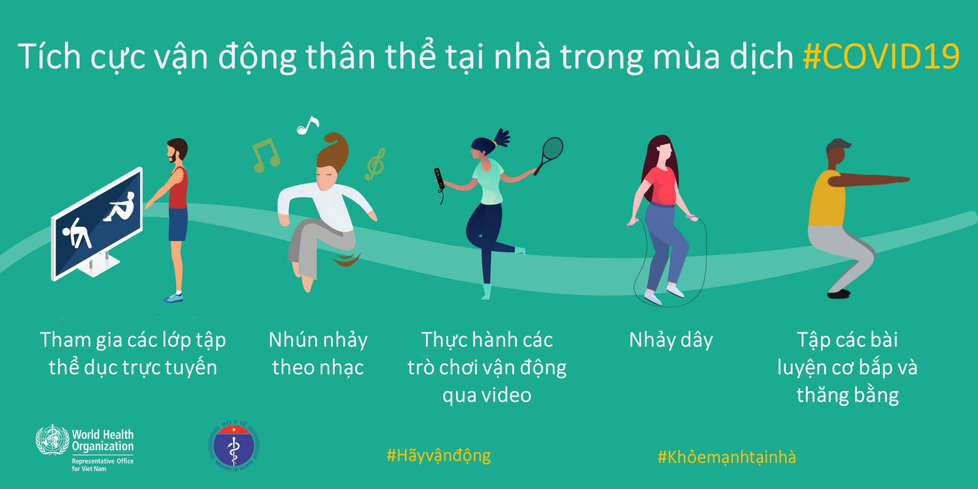 Bộ Y tế khuyến c&aacute;o về tăng cường thể lực, giữ sức khoẻ l&uacute;c c&aacute;ch ly x&atilde; hội chống Covid-19 - Ảnh 1.