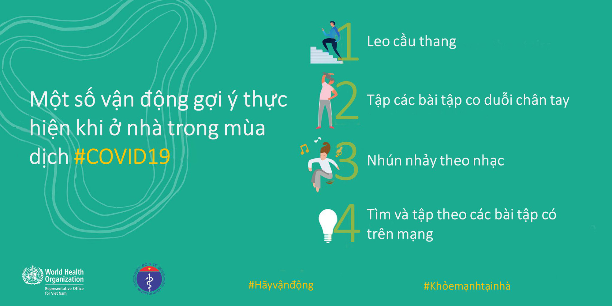 Bộ Y tế khuyến c&aacute;o về tăng cường thể lực, giữ sức khoẻ l&uacute;c c&aacute;ch ly x&atilde; hội chống Covid-19 - Ảnh 3.