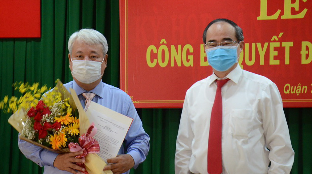 Ông Võ Khắc Thái giữ chức Bí thư Quận ủy quận 7, TP HCM