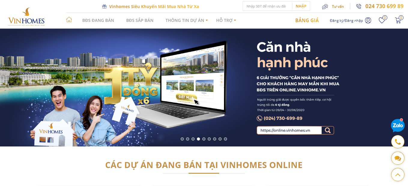 Vinhomes ra mắt s&agrave;n giao dịch bất động sản trực tuyến  - Ảnh 1.