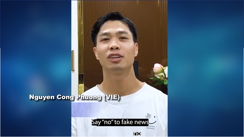 Công Phượng và "Messi Thái" cùng xuất hiện kêu gọi chống tin tức giả, tin thiếu kiểm chứng