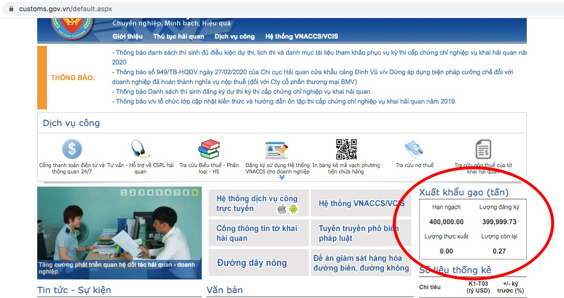 Mở tờ khai xuất khẩu gạo l&uacute;c nửa đ&ecirc;m, Tổng cục Hải quan n&oacute;i g&igrave;? - Ảnh 1.