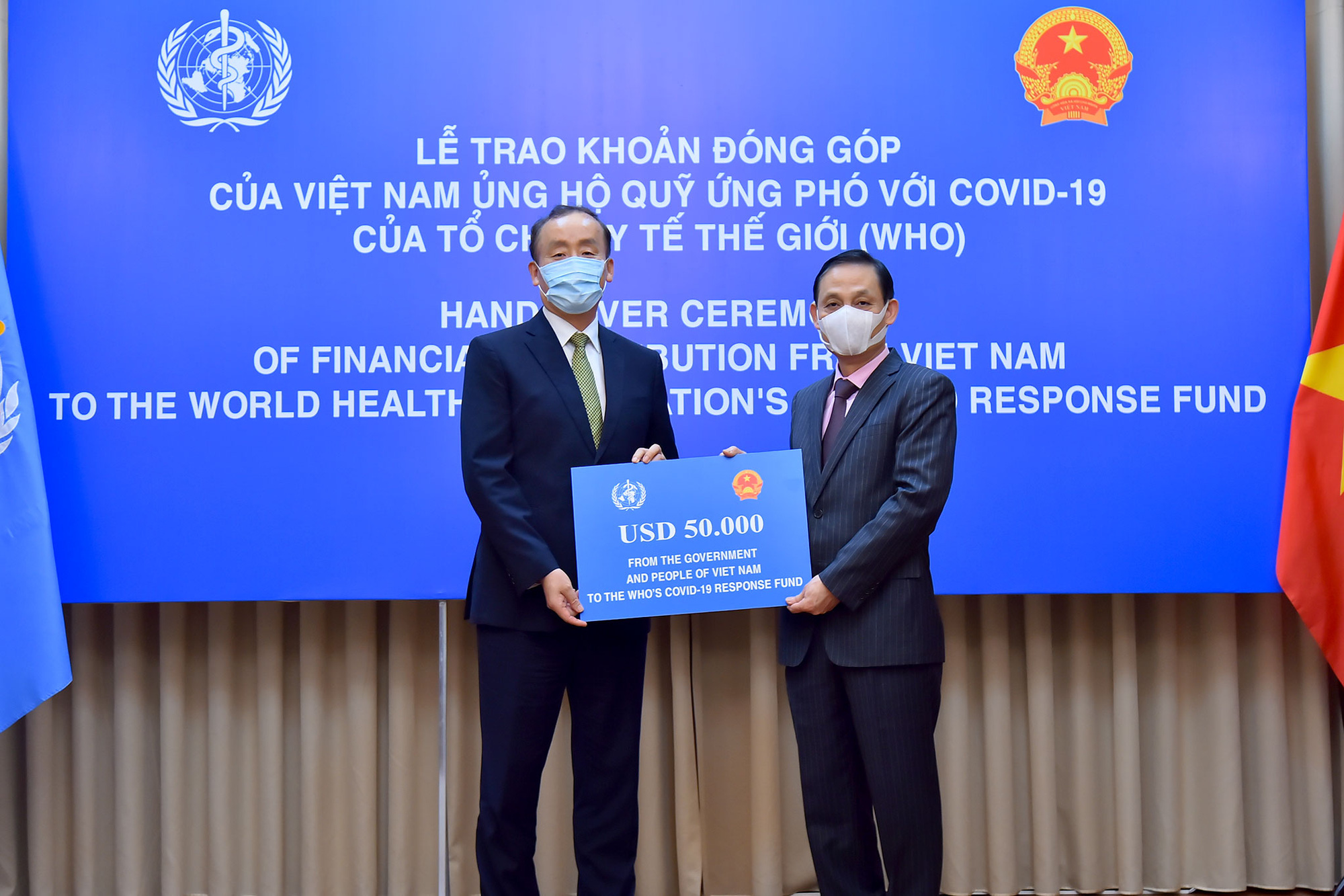 Việt Nam ủng hộ 50.000 USD cho quỹ ứng phó với Covid-19 của WHO