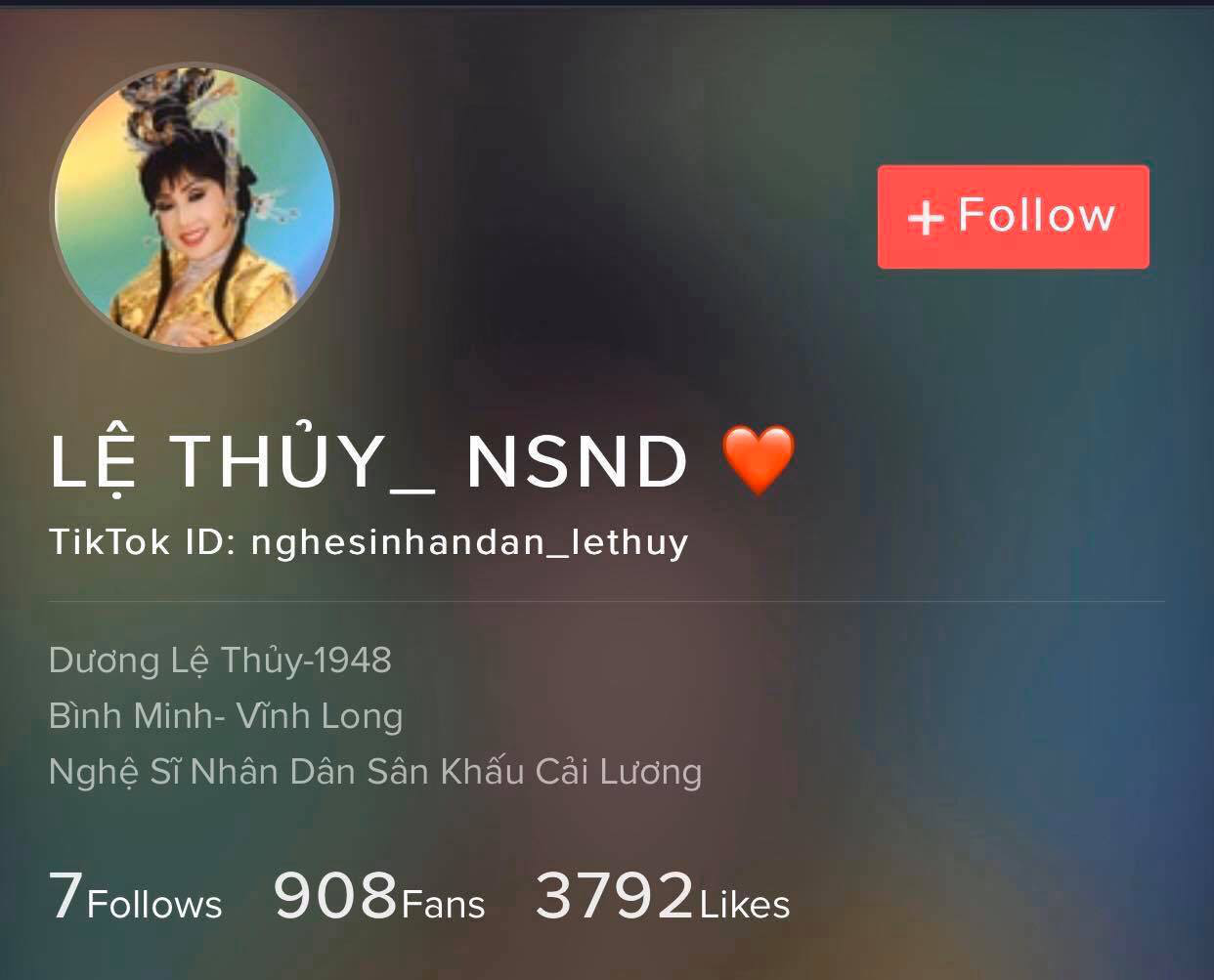 NSND Lệ Thủy bị mạo danh trên Tiktok