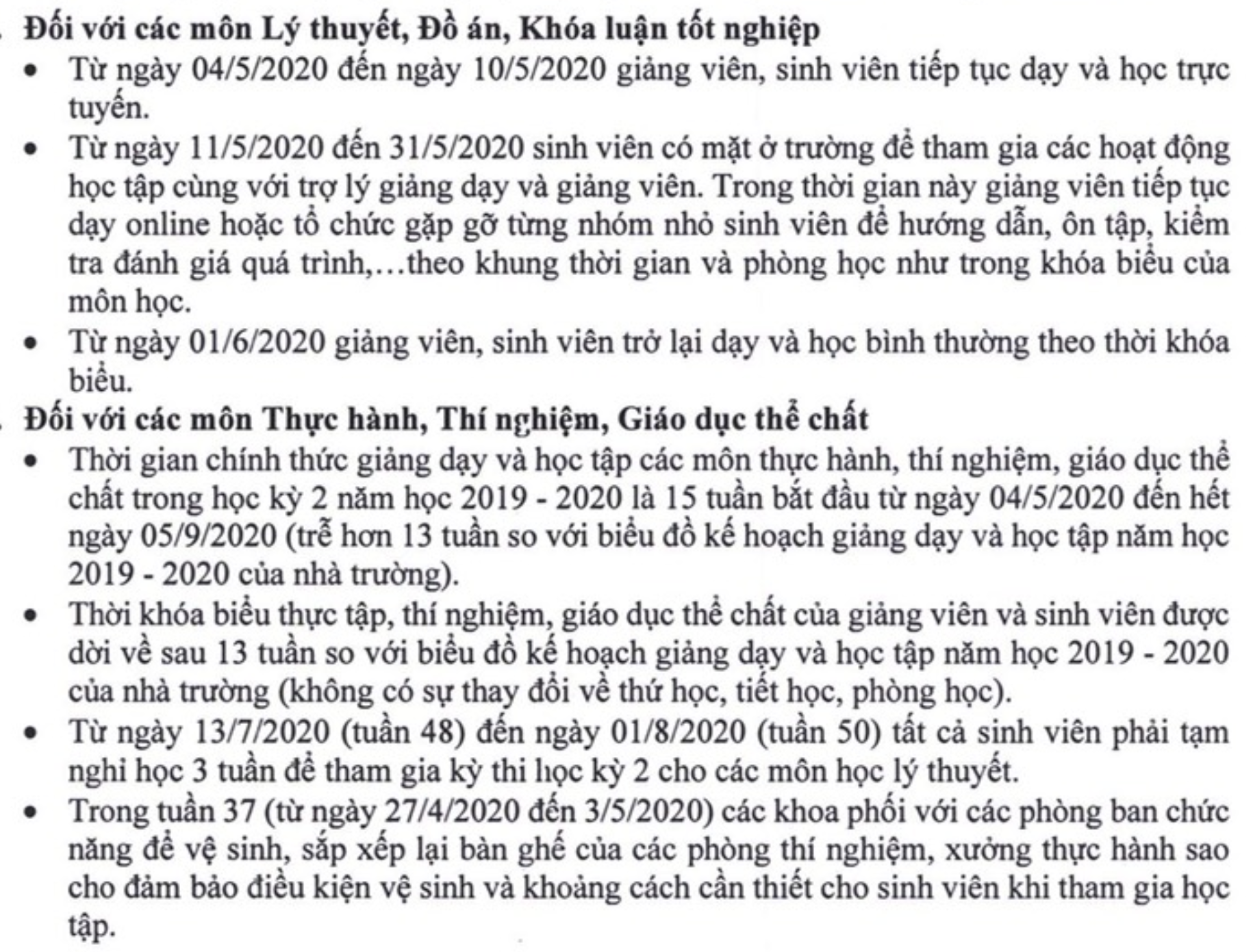 Nhiều trường ĐH lên dự kiến ngày sinh viên trở lại trường - Ảnh 1.