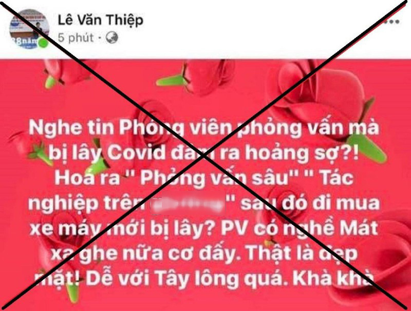 Đề nghị Bộ Tư pháp kiểm tra, xử lý người xúc phạm nhà báo mắc Covid-19 khi tác nghiệp