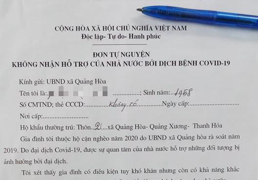Thanh Hóa yêu cầu tuyệt đối không được vận động người dân từ chối nhận hỗ trợ khó khăn do Covid-19