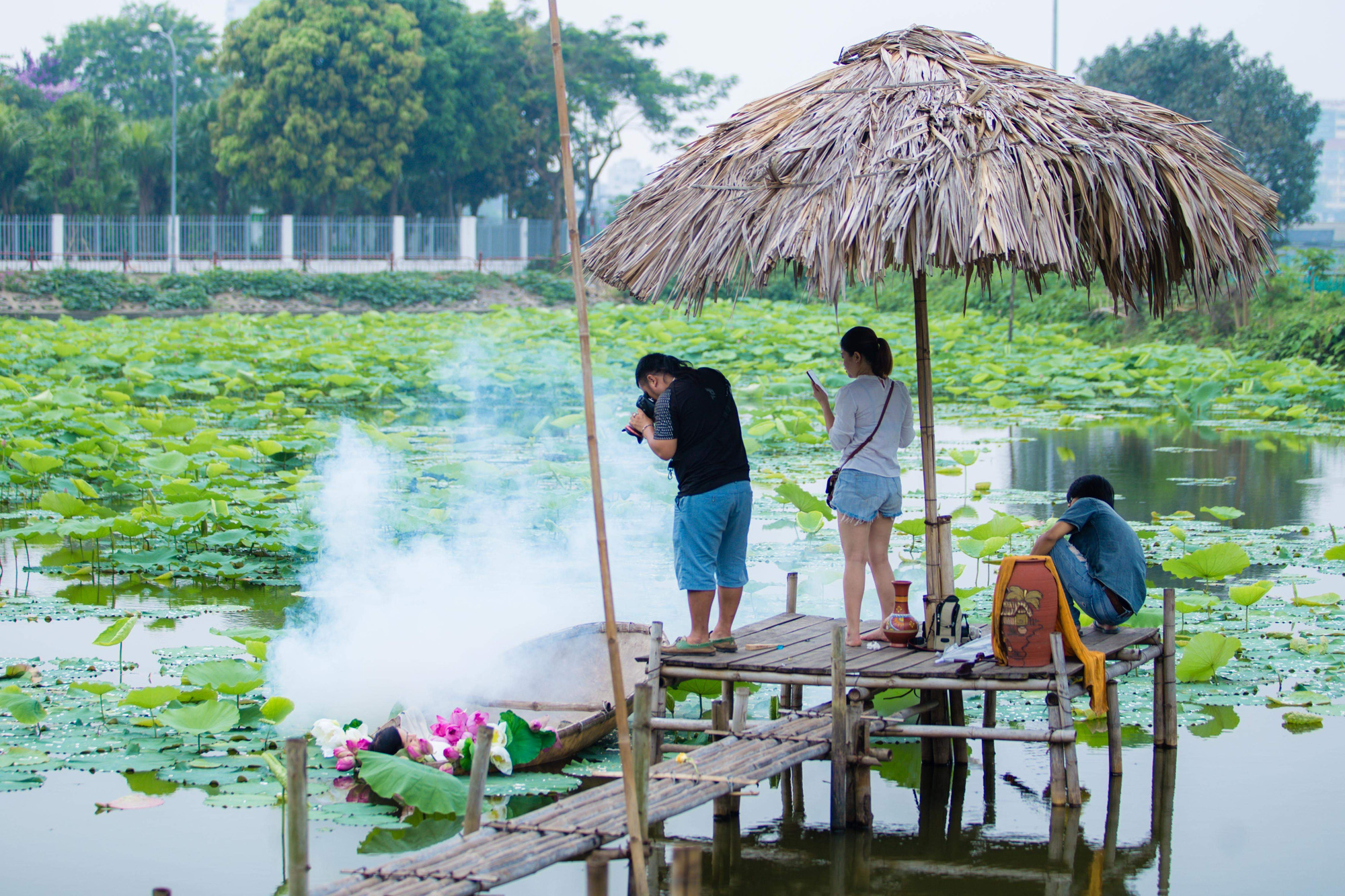 Hoa sen đầu mùa rục rịch lên phố - Ảnh 10.