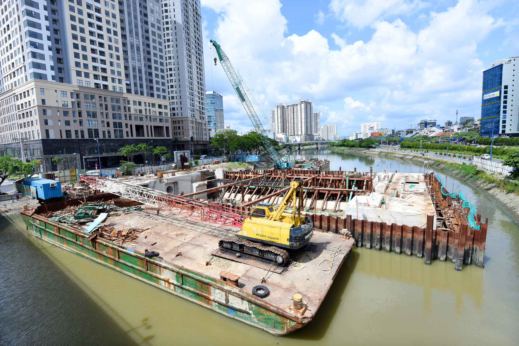 C&ocirc;ng tr&igrave;nh chống ngập 10.000 tỉ ở TP HCM nh&igrave;n từ tr&ecirc;n cao - Ảnh 2.