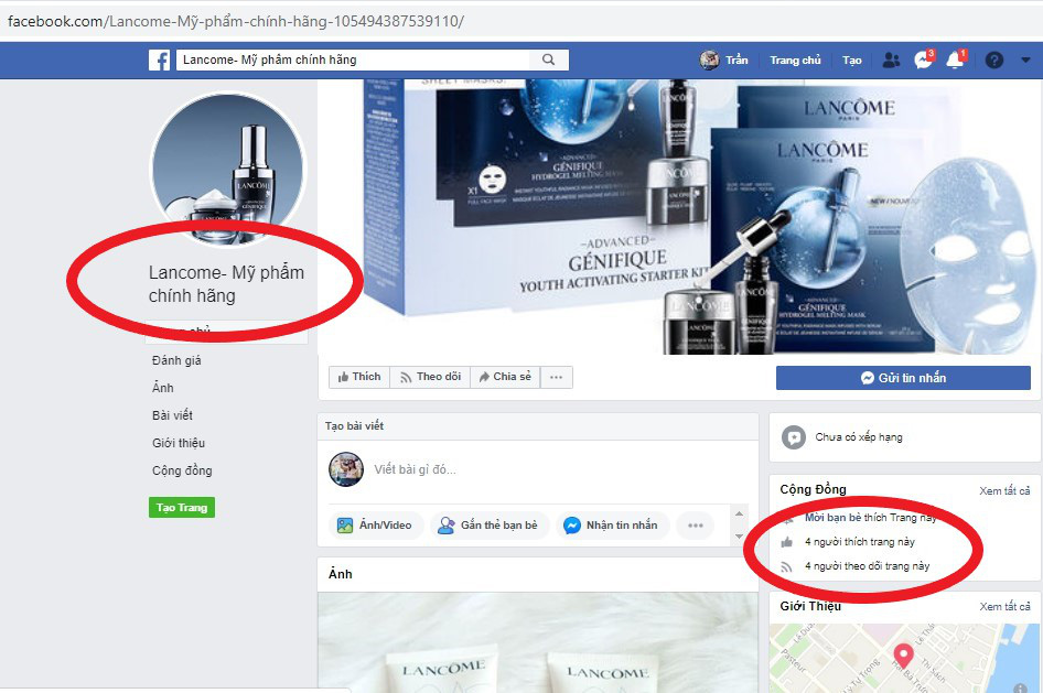 H&agrave;ng loạt trang Fanpage v&agrave; website giả mạo Lanc&ocirc;me Việt Nam - Ảnh 2.