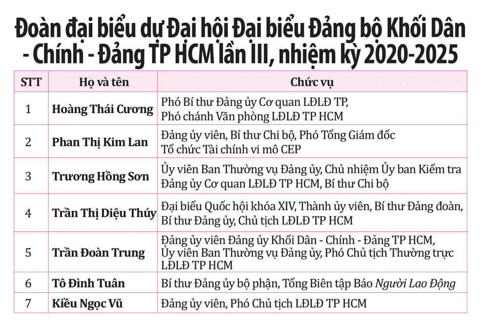 Ban Chấp h&agrave;nh Đảng bộ Cơ quan LĐLĐ TP HCM kh&oacute;a XVI, nhiệm kỳ 2020-2025 - Ảnh 3.