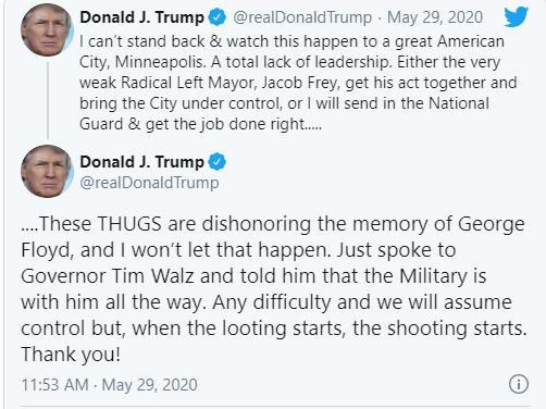 Tổng thống Trump cảnh b&aacute;o qu&acirc;n đội c&oacute; thể nắm quyền kiểm so&aacute;t ở Minneapolis  - Ảnh 1.