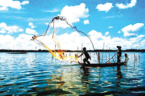Bất ngờ với hồ nước giữa rừng, cá nhiều vô số kể