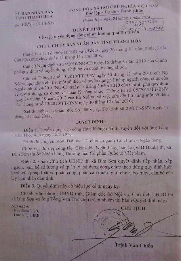 Một trưởng ph&ograve;ng ở Thanh H&oacute;a được ưu &aacute;i tuyển dụng, bổ nhiệm thần tốc - Ảnh 3.