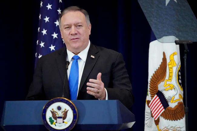 Ngoại trưởng Michael Pompeo: Mỹ mạnh mẽ phản đối hành vi bắt nạt của Trung Quốc