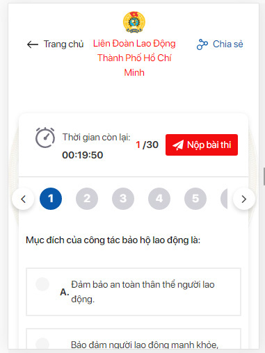 Hướng dẫn tham gia Hội thi An to&agrave;n vệ sinh vi&ecirc;n giỏi 2020 tr&ecirc;n B&aacute;o Người Lao Động - Ảnh 3.