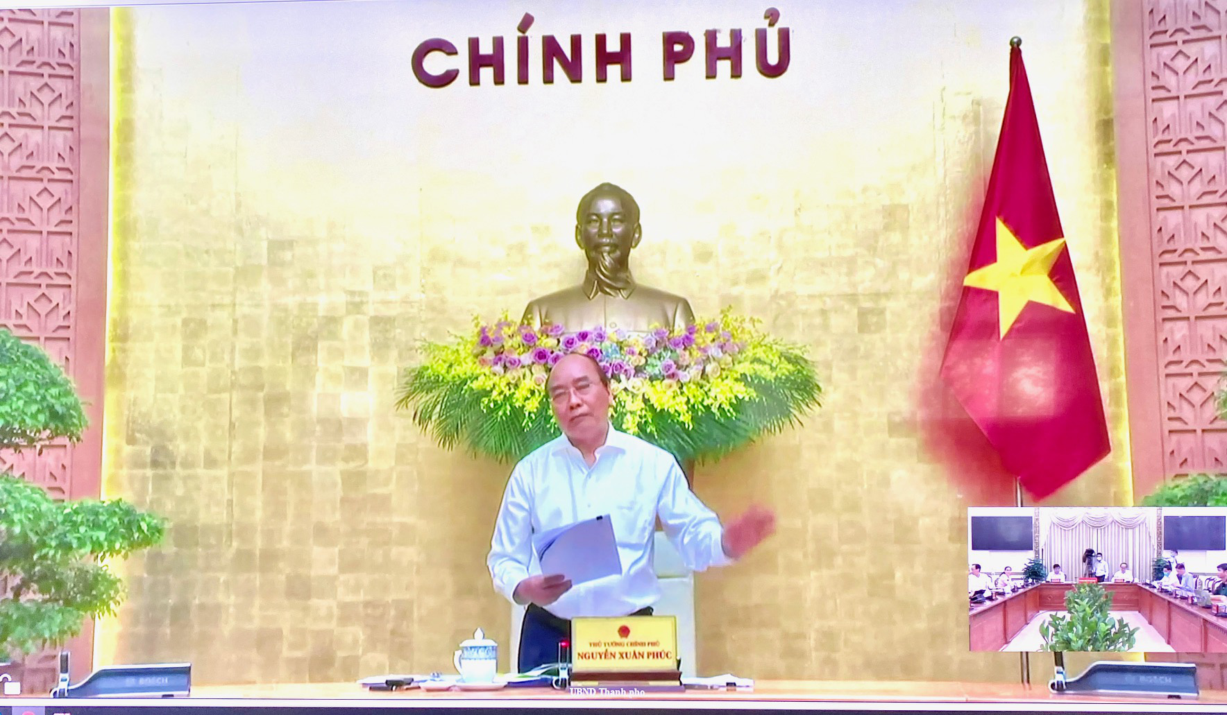 Thủ tướng Nguyễn Xuân Phúc đang làm việc với TP HCM