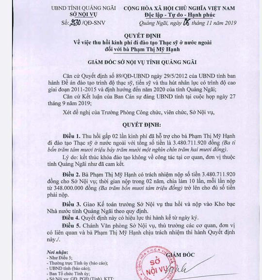 Làm sai thì phải bồi hoàn
