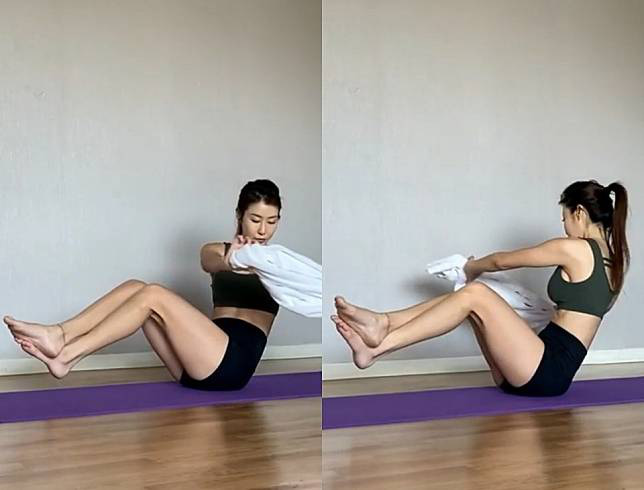 D&ugrave;ng 1 chiếc khăn tắm, triển ngay 4 động t&aacute;c tập trong 2 tuần để thấy bụng phẳng, eo thon hơn - Ảnh 3.