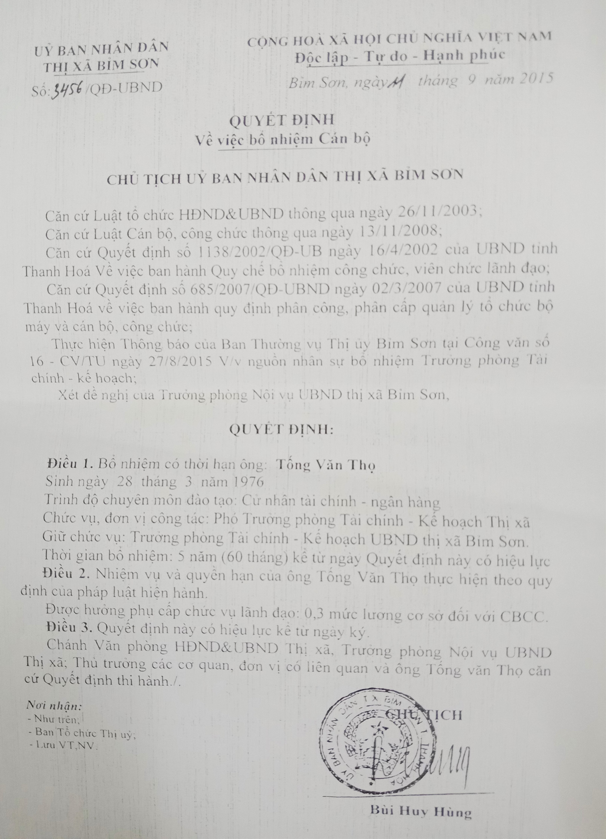Thu hồi các quyết định bổ nhiệm thần tốc một trưởng phòng ở Thanh Hóa - Ảnh 2.