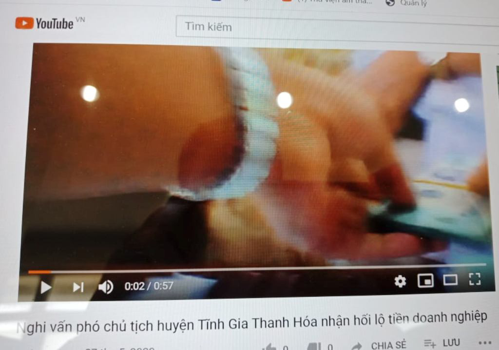 Thực hư clip có hình ảnh Phó chủ tịch thị xã ở Thanh Hóa nhận tiền trong phòng làm việc
