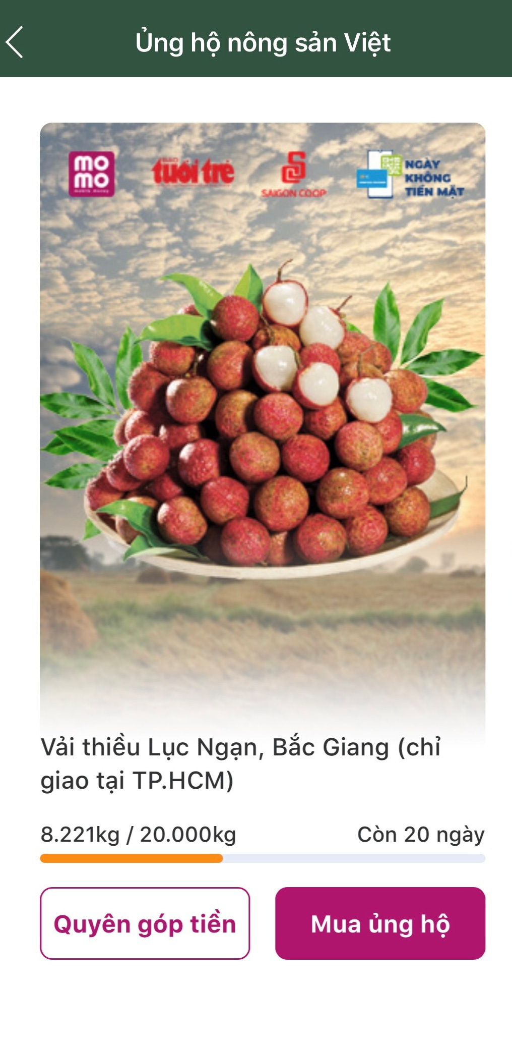 Hơn 8 tấn vải thiều được b&aacute;n qua v&iacute; điện tử - Ảnh 1.