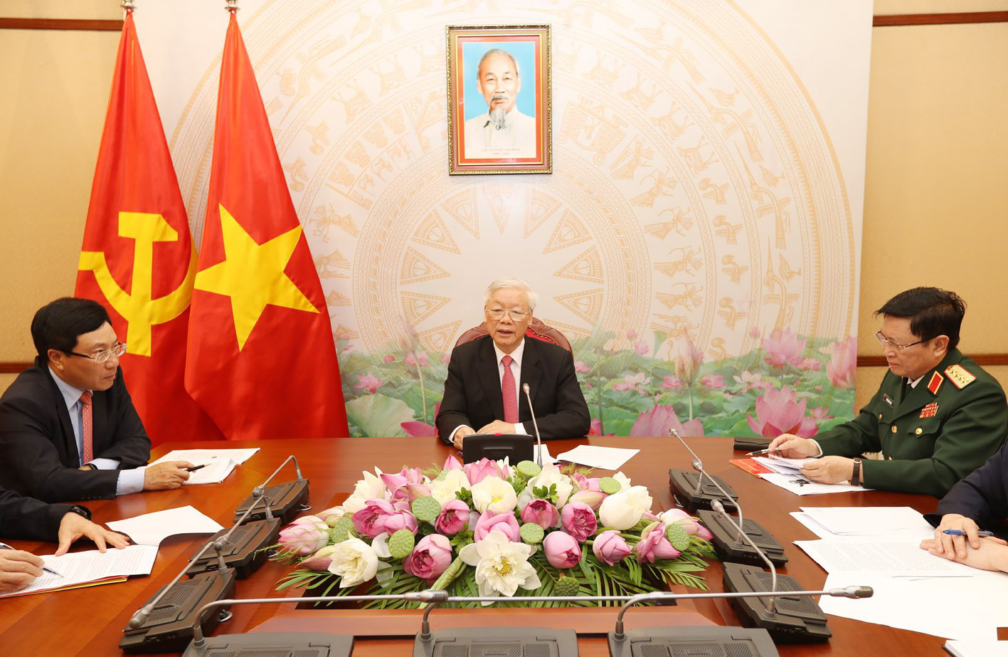 Tổng B&iacute; thư, Chủ tịch nước Nguyễn Ph&uacute; Trọng điện đ&agrave;m với Tổng thống Nga Putin - Ảnh 6.