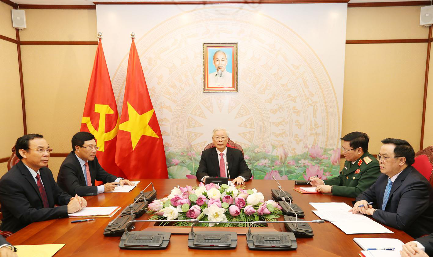 Tổng B&iacute; thư, Chủ tịch nước Nguyễn Ph&uacute; Trọng điện đ&agrave;m với Tổng thống Nga Putin - Ảnh 8.