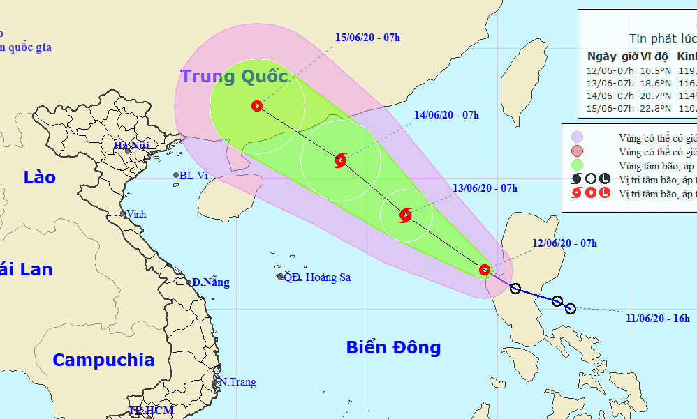 &Aacute;p thấp nhiệt đới v&agrave;o Biển Đ&ocirc;ng, mạnh l&ecirc;n th&agrave;nh b&atilde;o - Ảnh 1.