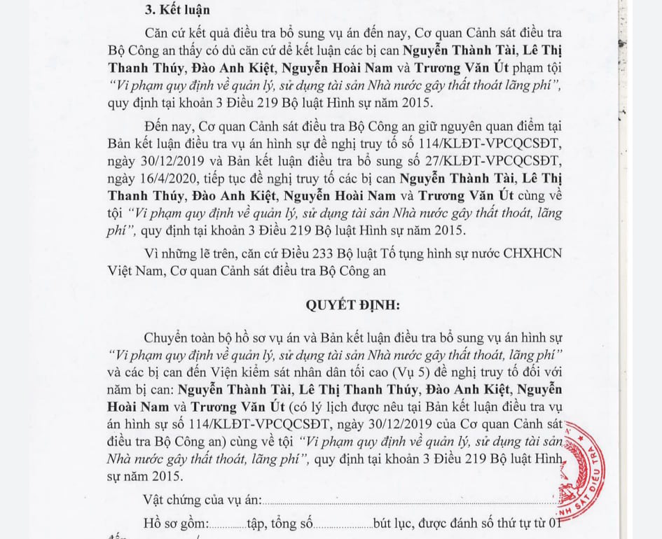 Bộ C&ocirc;ng an kết luận g&igrave; đối với &ocirc;ng Nguyễn Th&agrave;nh T&agrave;i? - Ảnh 2.