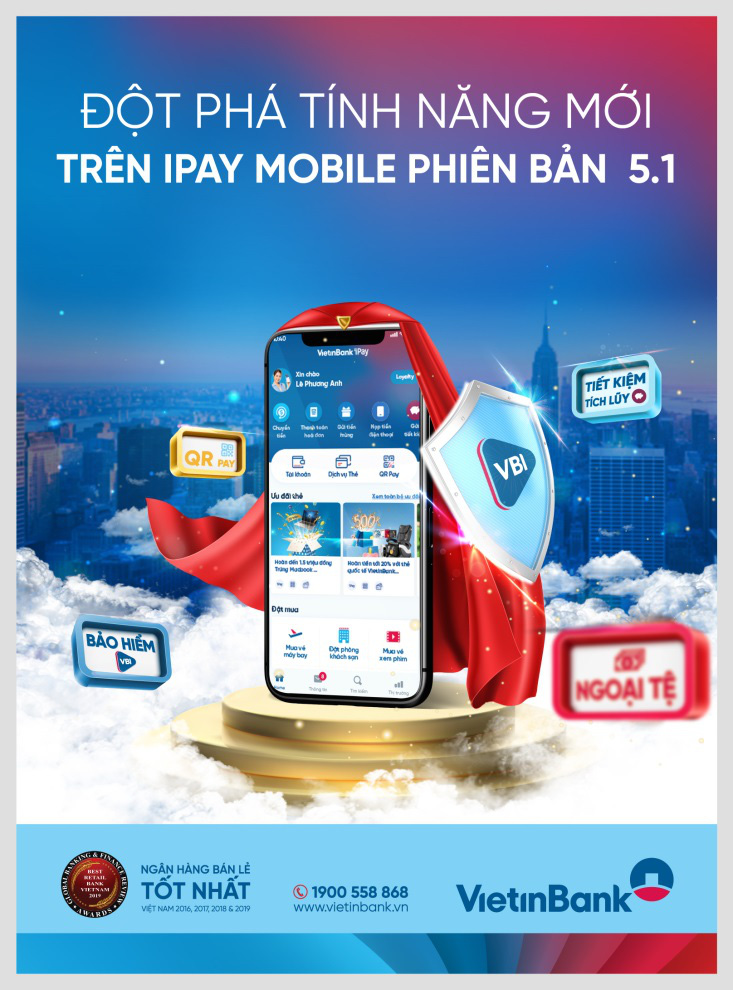 Đột ph&aacute; t&iacute;nh năng với phi&ecirc;n bản mới nhất VietinBank iPay Mobile 5.1 - Ảnh 1.