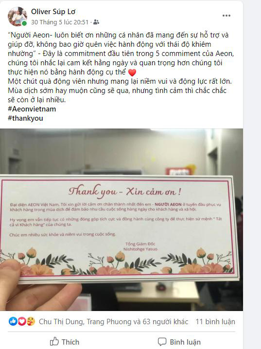 AEON Việt Nam s&aacute;t c&aacute;nh c&ugrave;ng người lao động vượt qua kh&oacute; khăn m&ugrave;a dịch - Ảnh 3.