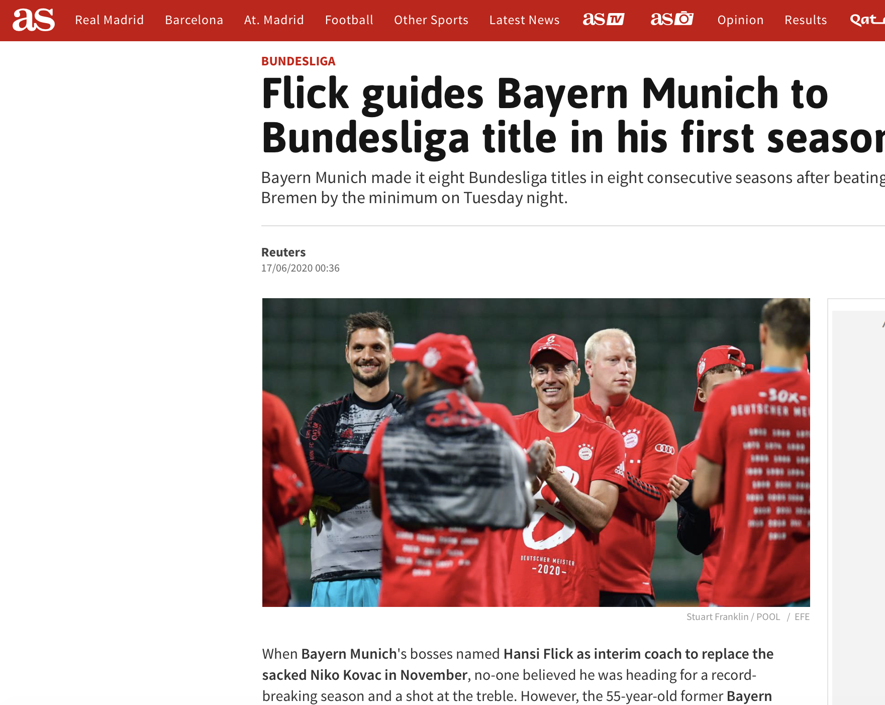 B&aacute;o ch&iacute; thế giới th&aacute;n phục kỳ t&iacute;ch 8 ng&ocirc;i v&ocirc; địch của Bayern Munich - Ảnh 4.
