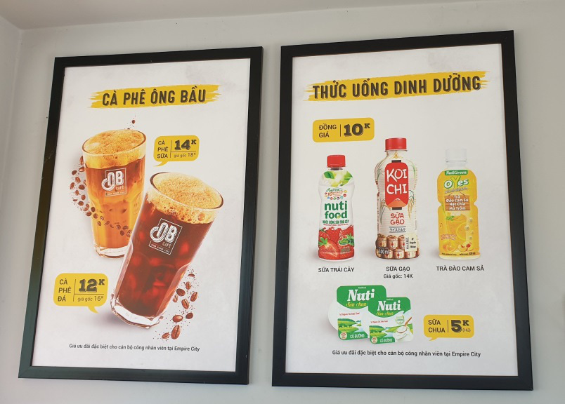 Cà phê Ông Bầu đến công trường
