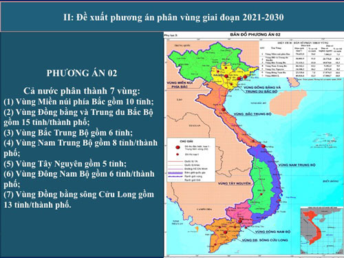 Phân chia lại các vùng kinh tế trên cả nước