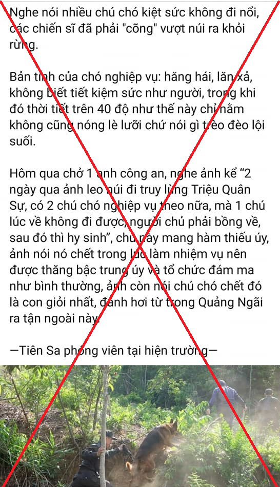 Truy bắt kẻ giết người vượt ngục: Thực hư việc thiếu úy cảnh khuyển hy sinh? - Ảnh 2.