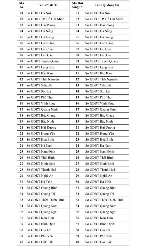 C&ocirc;ng bố danh s&aacute;ch dự kiến 64 hội đồng thi tốt nghiệp THPT năm 2020 - Ảnh 1.