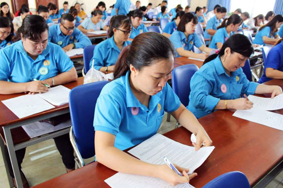 Thi chủ tịch C&ocirc;ng đo&agrave;n cơ sở giỏi - Ảnh 1.