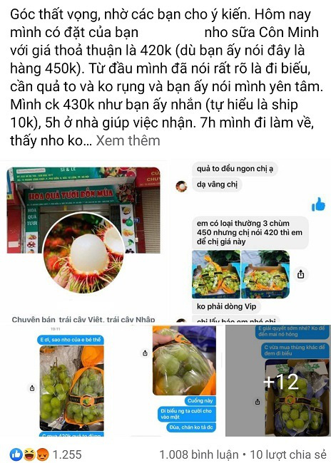 Nho sữa Trung Quốc loạn giá trên chợ mạng - Ảnh 5.