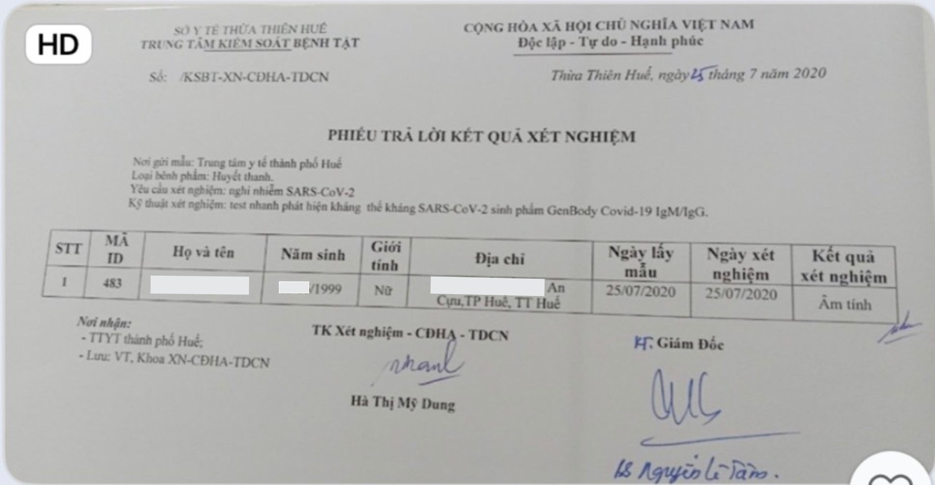 Thừa Thi&ecirc;n - Huế c&ocirc;ng bố kết quả x&eacute;t nghiệm người li&ecirc;n quan ca Covid-19 ở Đ&agrave; Nẵng - Ảnh 1.