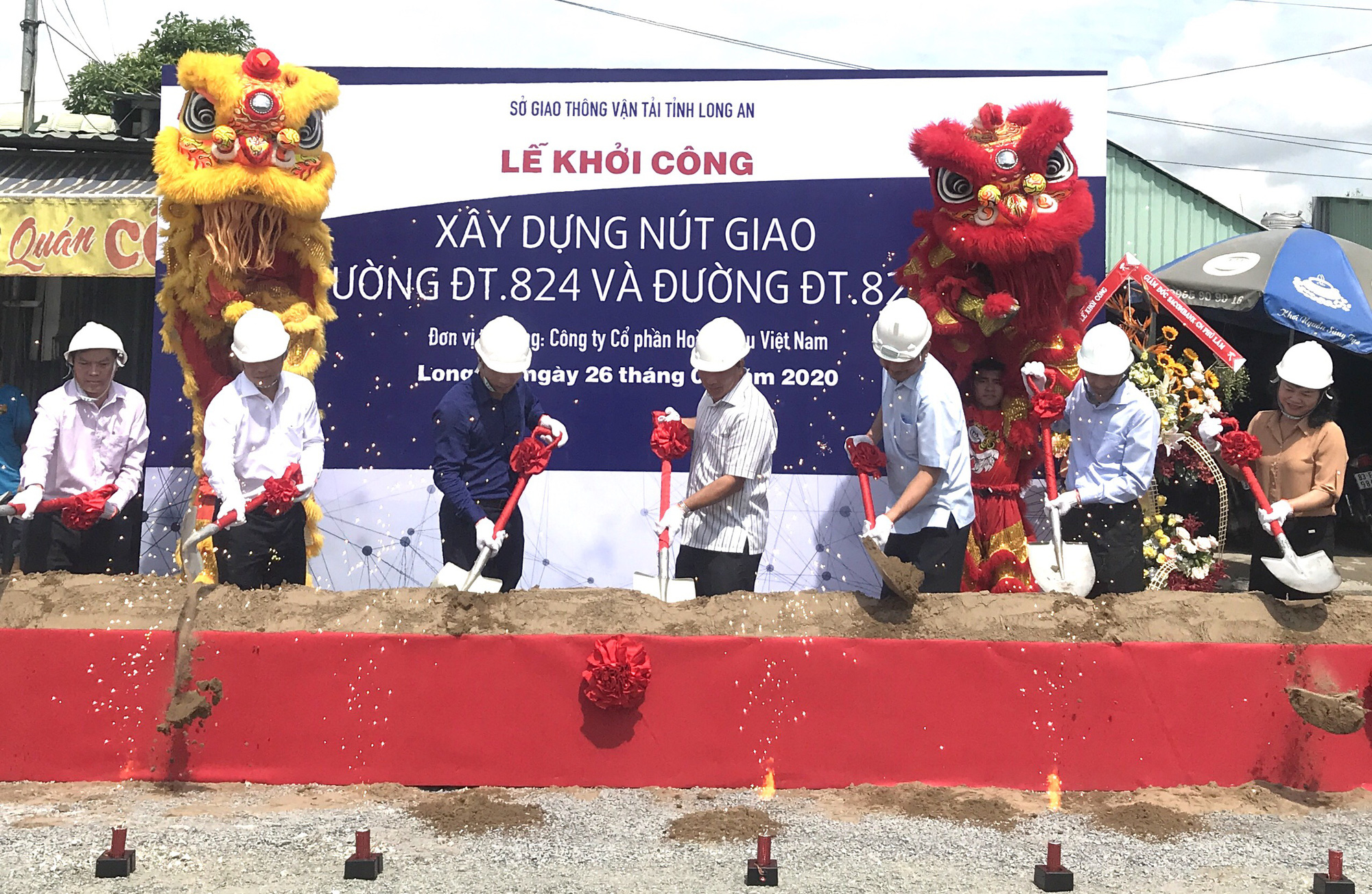Long An: Khởi c&ocirc;ng x&acirc;y dựng n&uacute;t giao đường ĐT.824 v&agrave; đường ĐT.823B - Ảnh 1.